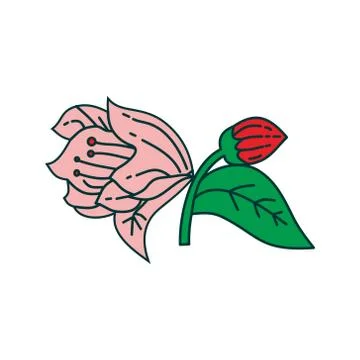Flower Leaf Illustration Design Template Vector Illustration