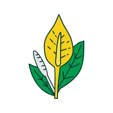 Flower Leaf Illustration Design Template Vector Stock-Illustration