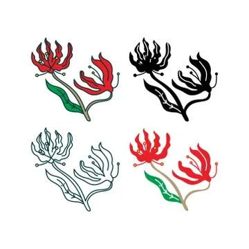 Flower Leaf Illustration Design Template Vector イラスト素材