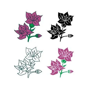 Flower Leaf Illustration Design Template Vector Illustration