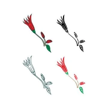 Flower Leaf Illustration Design Template Vector Illustration