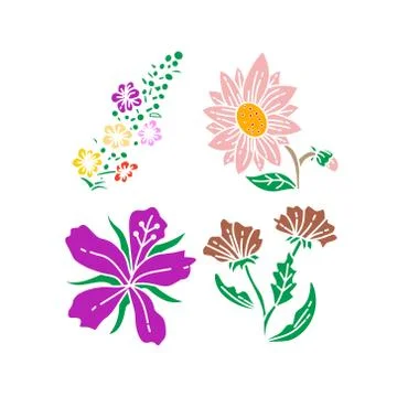 Flower Leaf Illustration Design Template Vector Illustration