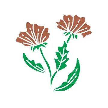 Flower Leaf Illustration Design Template Vector Illustration
