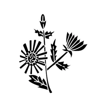 Flower Leaf Illustration Design Template Vector Ilustração Stock