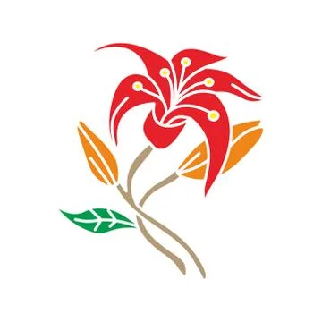 Flower Leaf Illustration Design Template Vector イラスト素材
