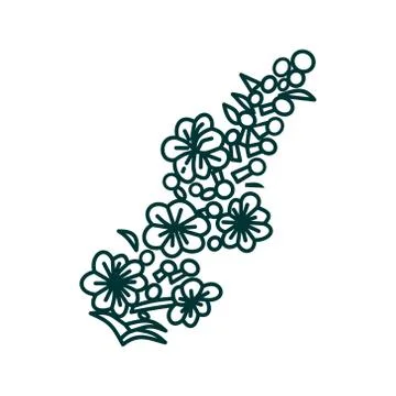 Flower Leaf Illustration Design Template Vector Illustration