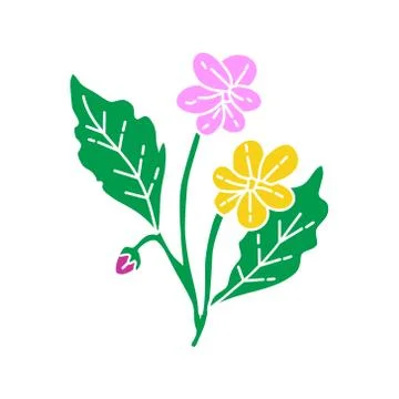 Flower Leaf Illustration Design Template Vector Stock-Illustration