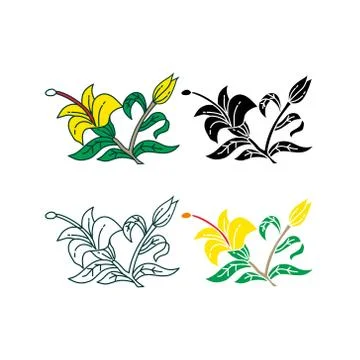 Flower Leaf Illustration Design Template Vector Illustration