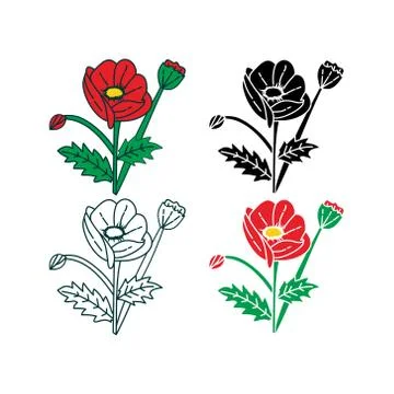 Flower Leaf Illustration Design Template Vector Illustration