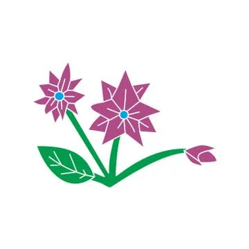 Flower Leaf Illustration Design Template Vector Ilustração Stock