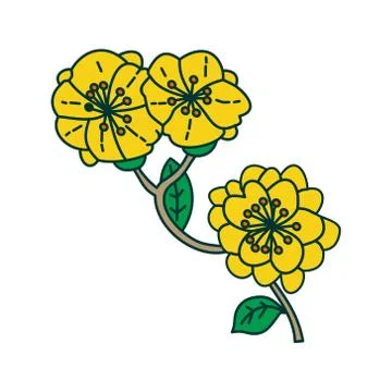 Flower Leaf Illustration Design Template Vector Illustration