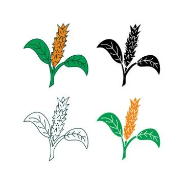 Flower Leaf Illustration Design Template Vector Stock-Illustration