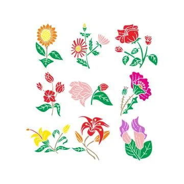 Flower Leaf Illustration Design Template Vector Illustration