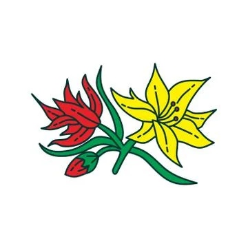 Flower Leaf Illustration Design Template Vector Illustration