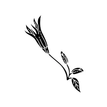 Flower Leaf Illustration Design Template Vector Illustrazione stock