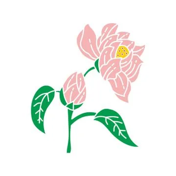 Flower Leaf Illustration Design Template Vector Illustration
