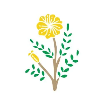 Flower Leaf Illustration Design Template Vector Illustrazione stock