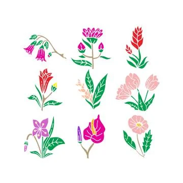 Flower Leaf Illustration Design Template Vector Illustration