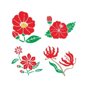 Flower Leaf Illustration Design Template Vector Illustration