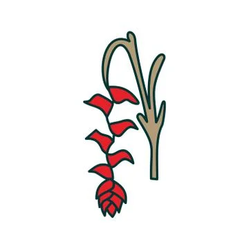 Flower Leaf Illustration Design Template Vector Ilustração Stock