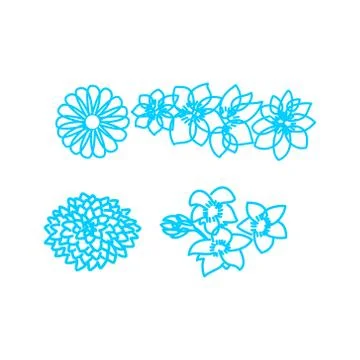 Flower Leaf Illustration Design Template Vector Linear Illustration
