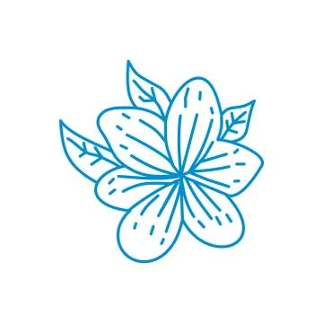 Flower Leaf Illustration Design Template Vector Linear Illustration