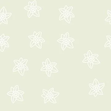 Flower leaf line seamless pattern Stock Illustration