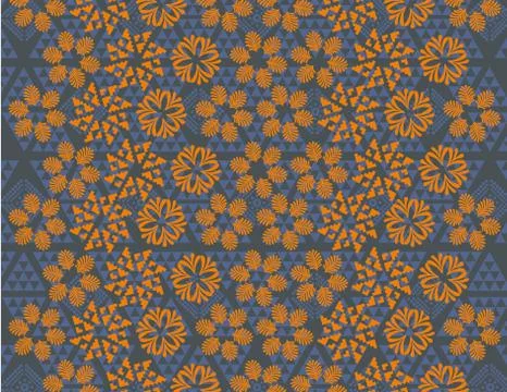 Flower with leaf pattern vector art Stock Illustration