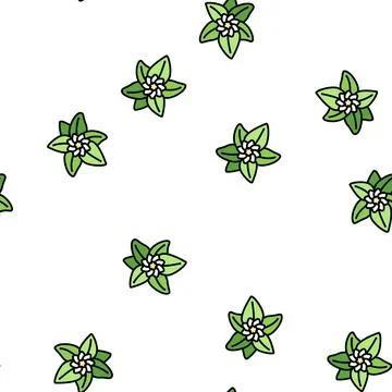 Flower leaf vector seamless pattern Stock Illustration
