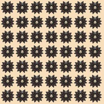 Flower Leafs Pattern Stock Illustration