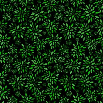 Flower Leaves Pattern Background Vector Illustration Stock Illustration