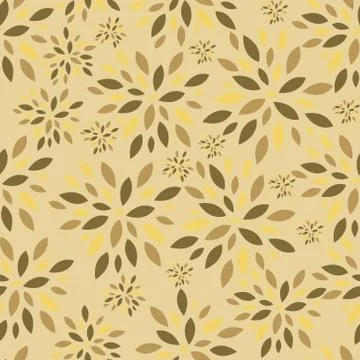 Flower Leaves Seamless Pattern Background Illustration Stock Illustration