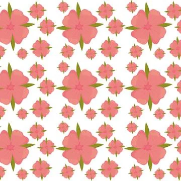 Flower leaves seamless pattern design Stock-Illustration