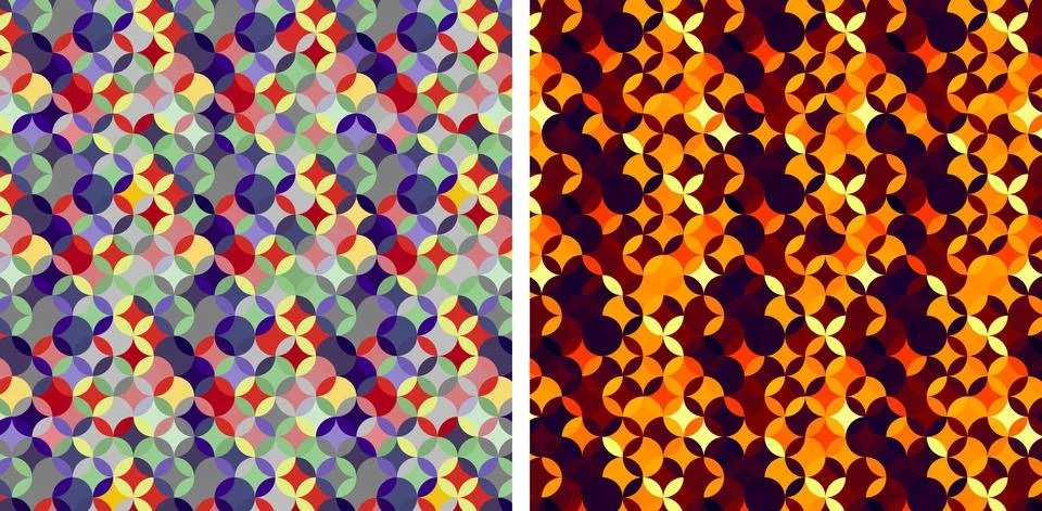 Flower Of Life Multicolored Pattern Stock Illustration