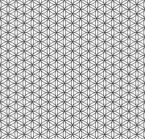 Flower of Life pattern, and seamless tile to use as a background Stock Illustration