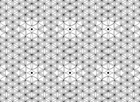 Flower of life pattern, line art seed of life, Sacred Geometry, background Stock Illustration