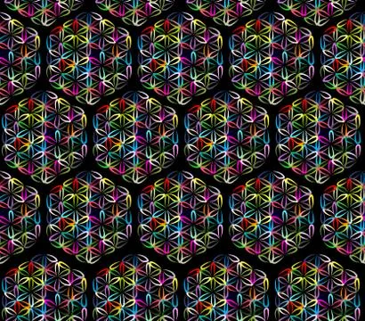Flower of Life, seamless pattern for your design Stock Illustration