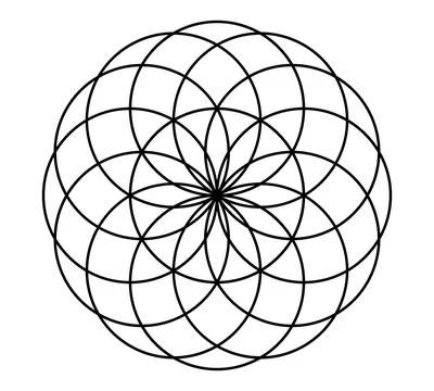 Flower of life vector for background isolated on white background Stock Illustration