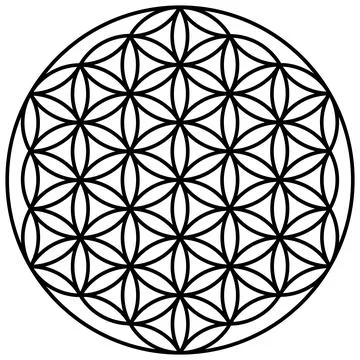 Flower of life vector for background isolated on white background Stock Illustration