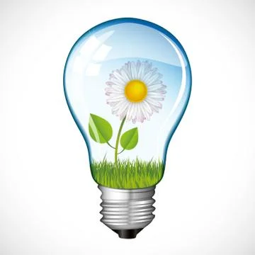 Flower light bulb Stock Illustration
