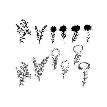 Flower line 2 Stock Illustration