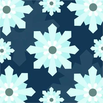 Flower Line Art Background Vector Illustrazione stock