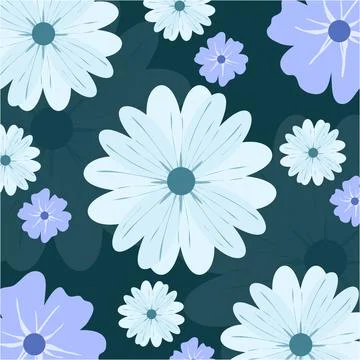 Flower Line Art Background Vector Stock Illustration