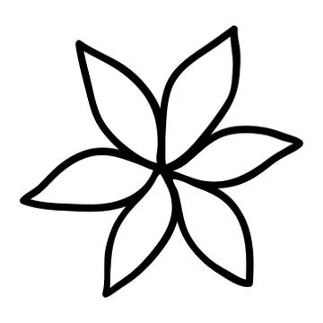 Flower line art logo element. Decoration element for design invitation, weddi Stock Illustration