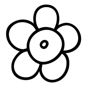 Flower line art logo element. Decoration element for design invitation, weddi Stock Illustration