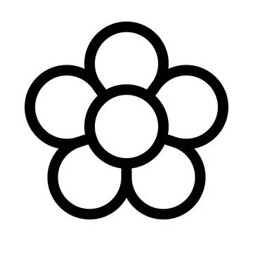 Flower line icon. Vector graphics Illustrazione stock