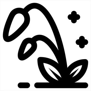 Flower line icon vector illustration isolated on white background Stock Illustration