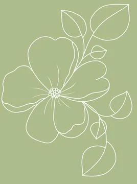 Flower lines Illustrazione stock