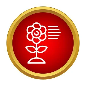 Flower with lines symbolizing aroma or fragrance smell Ilustración de archivo