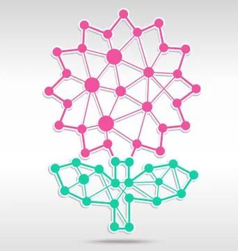 Flower linkage Stock Illustration